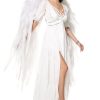 V-Neck Slit Maxi Dress White