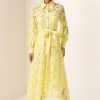 Solid Embroidered Pocket Midi Dress