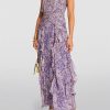 Floral Sleeveless Crew Collar Midi Dress