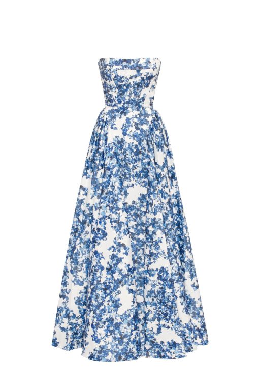 Floral Off-Shoulder Sleeveless Midi Dress