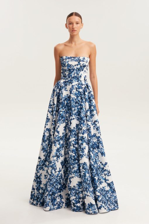 Floral Off-Shoulder Sleeveless Midi Dress