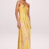 Satin Floral Halter Neck Midi Dress