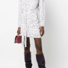 Geometric Pattern Ruched Mini Dress