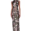 Sequin Embroidered Sleeveless Maxi Dress