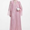 Lace Splicing Satin Faux Pearl Maxi Dress