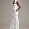 3D Flower Frill Sleeveless Maxi Dress